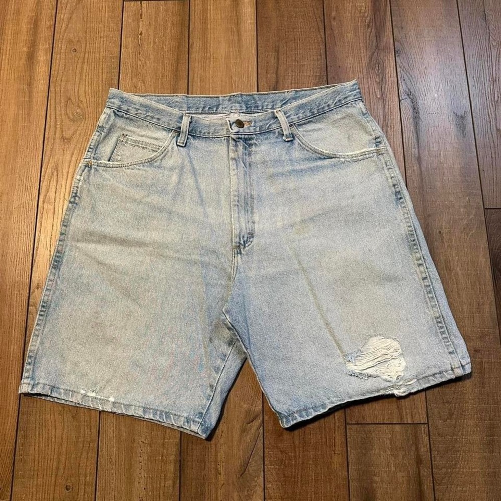Vintage Baggy Jean Shorts‎ Men's Size 36 Light Wash Jorts 90s